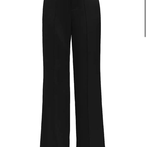 NWT Alice + Olivia Dylan satin black high rise pants size 2 - Picture 1 of 10